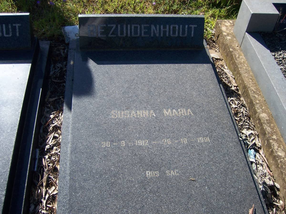 BEZUIDENHOUT Susanna Maria 1912-1991
