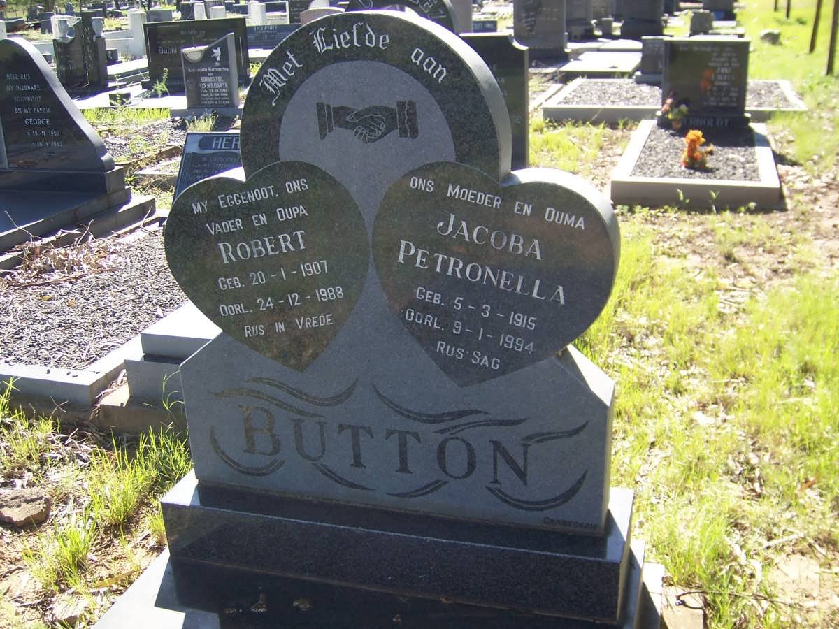 BUTTON Robert 1907-1988 &amp; Jacoba Petronella 1915-1994