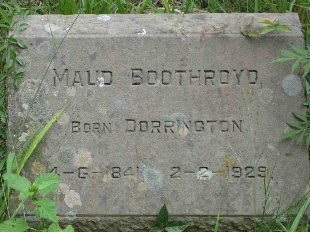 BOOTHROYD Maud nee DORRINGTON 1841-1929