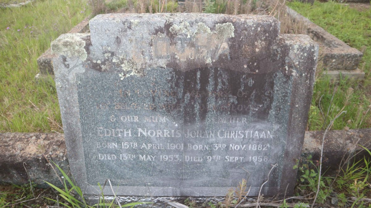 BOTHA Johan Christiaan 1882-1958 &amp; Edith NORRIS 1901-1953