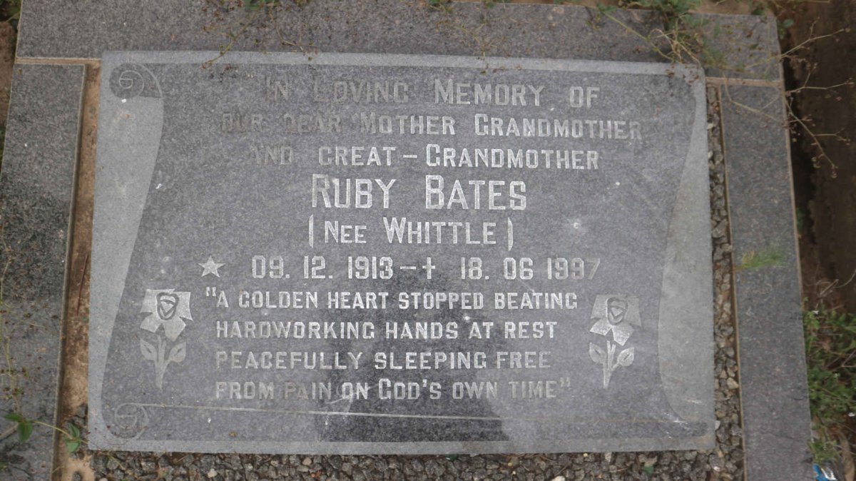 BATES Ruby nee WHITTLE 1913-1997