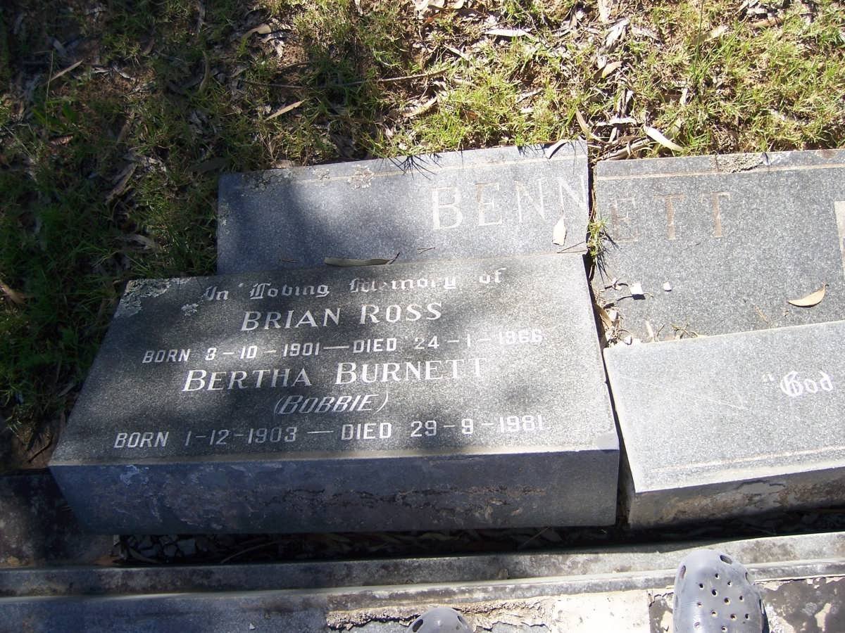BENNETT Brian Ross 1901-1966 &amp; Bertha Burnette 1903-1981