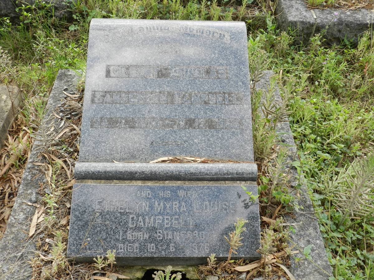 CAMPBELL Gilbert Douglas Sanderson 1875-1960 &amp; Ethelyn Myra Louise STANFORD -1976