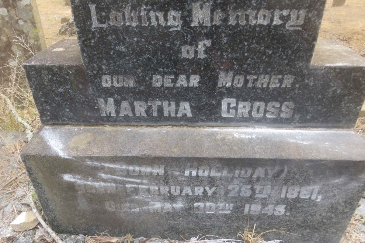 CROSS Martha nee HOLLIDAY 1861-1945
