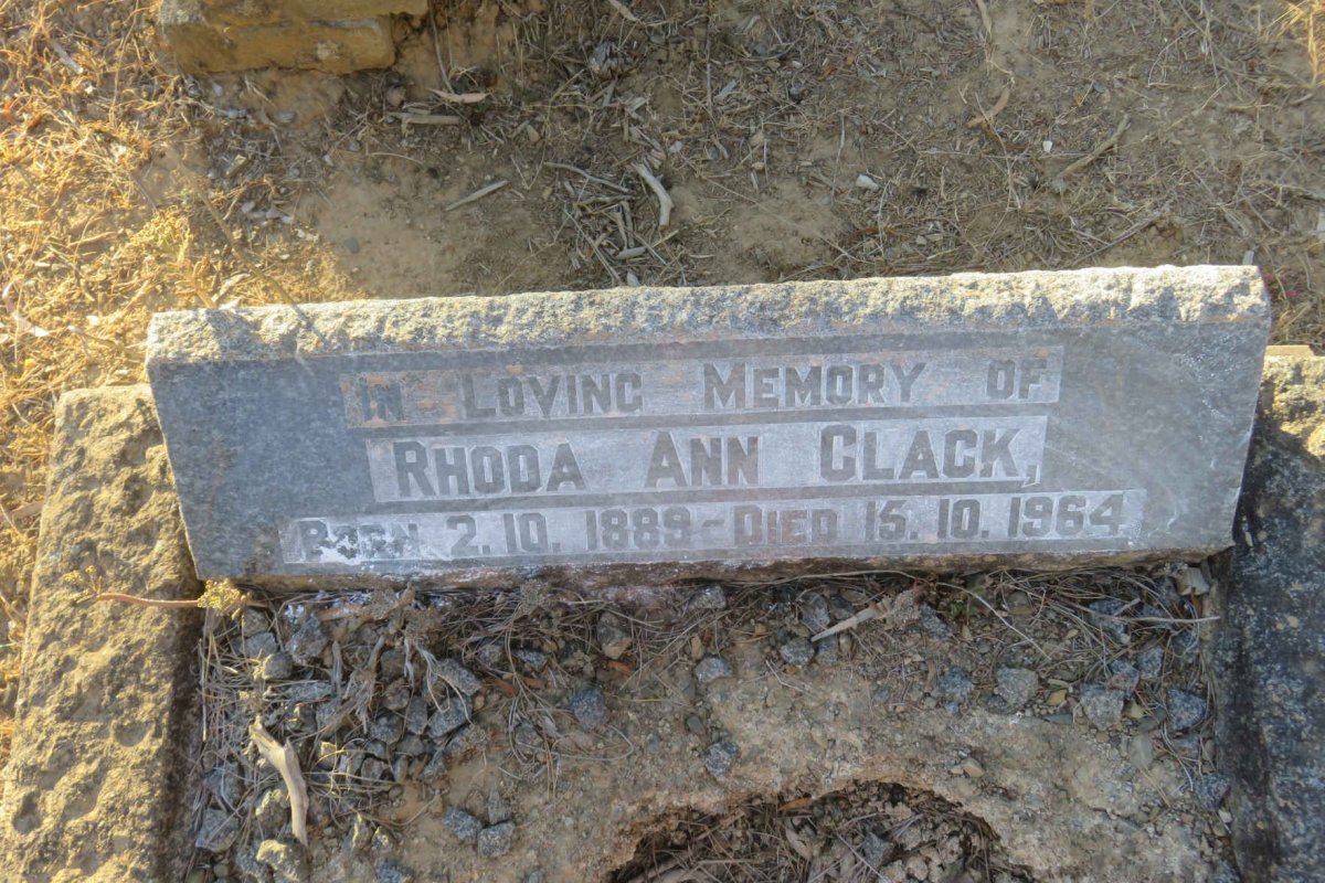 CLACK Rhoda Ann 1889-1964
