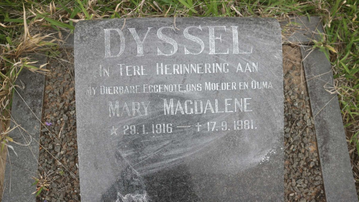 DYSSEL Mary Magdalene 1916-1981