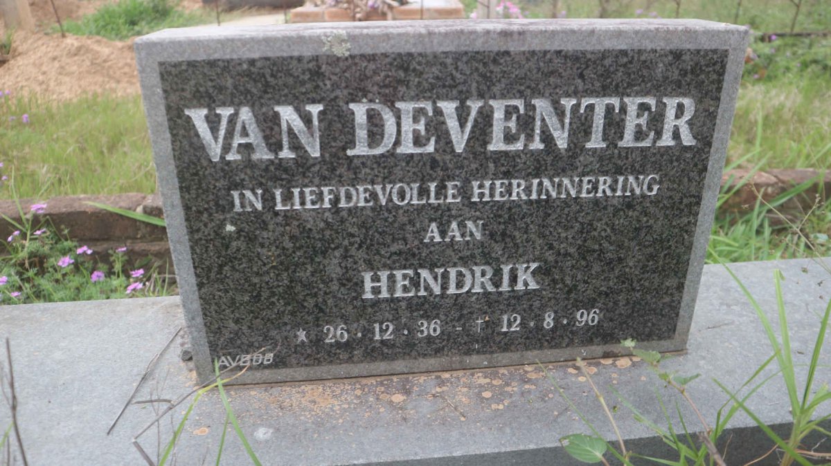 DEVENTER Hendrik, van 1936-1996