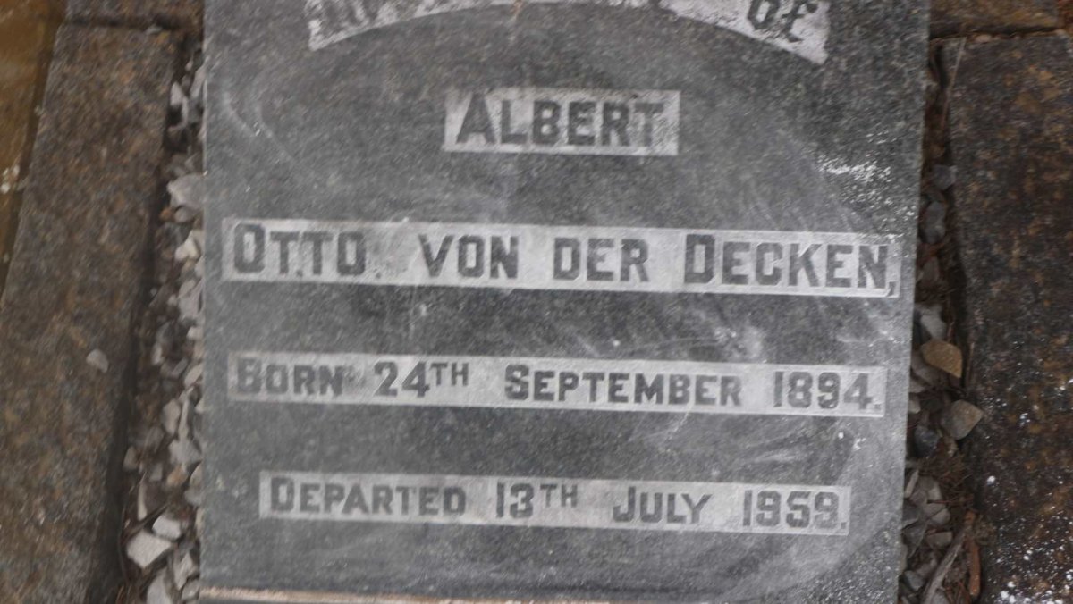 DECKEN Albert Otto, von der 1894-1959