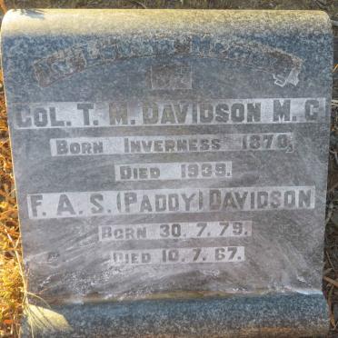 DAVIDSON T.M. 1870-1939 :: DAVIDSON F.A.S. 1879-1967