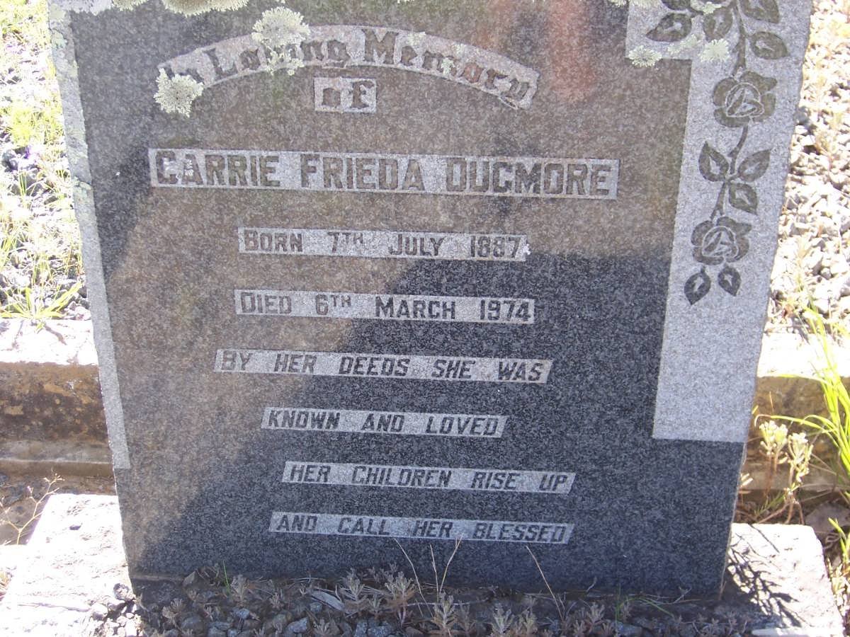 DUGMORE Carrie Frieda 1887-1974