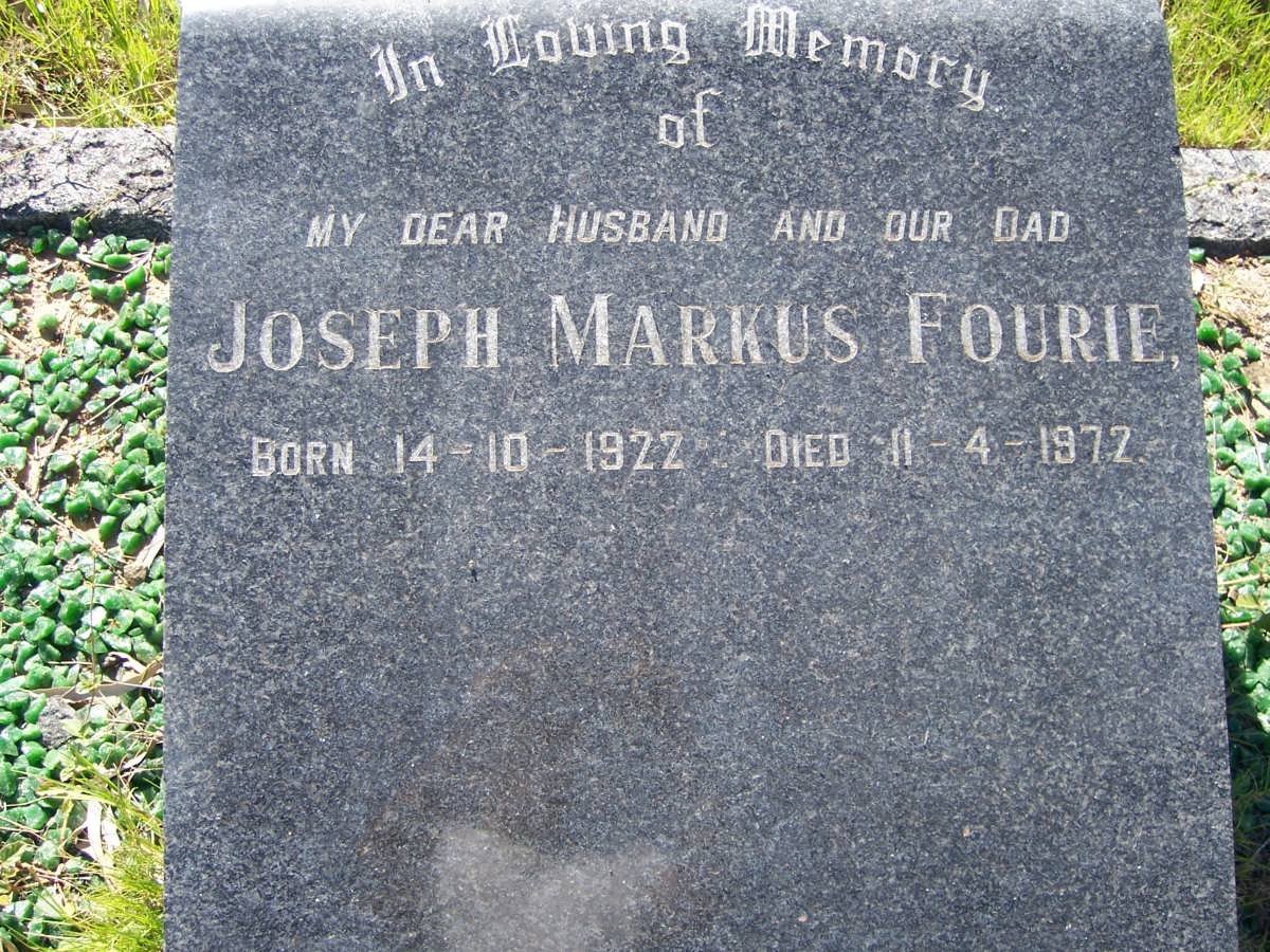 FOURIE Joseph Marcus 1922-1972