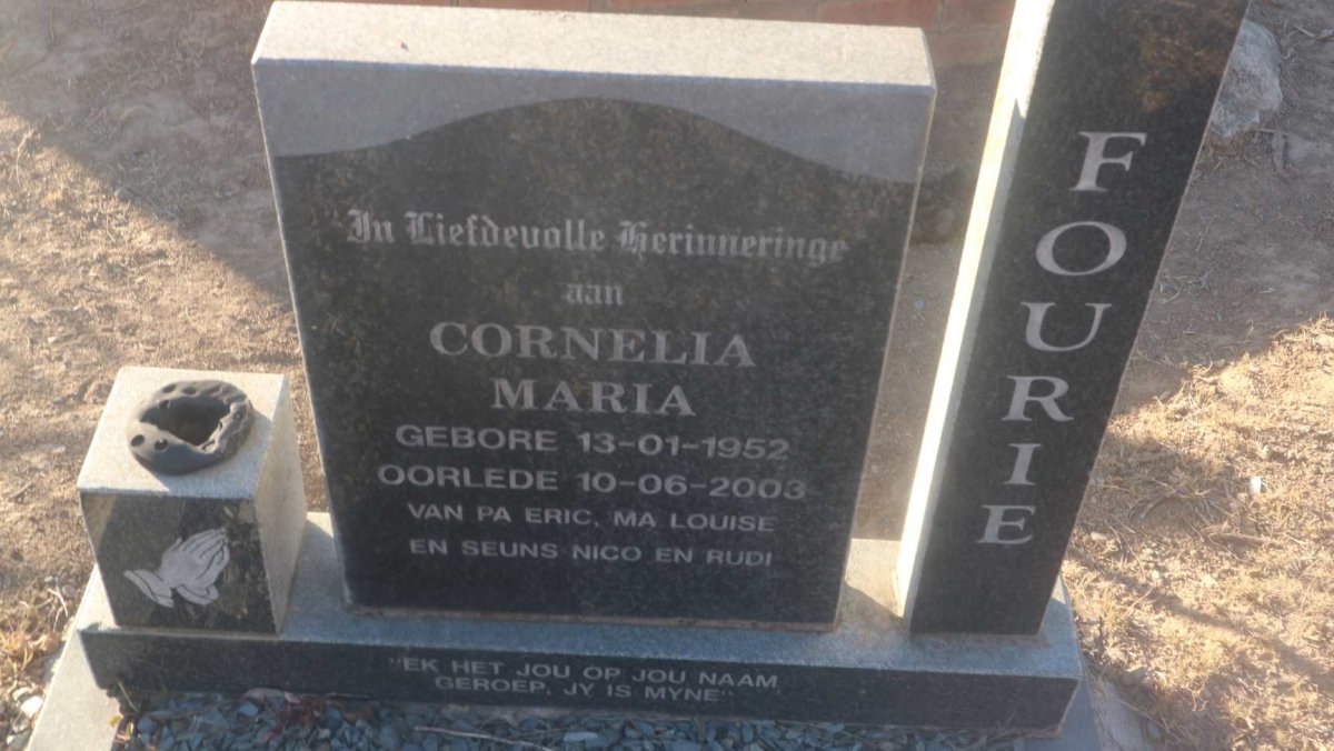 FOURIE Cornelia Maria 1952-2003