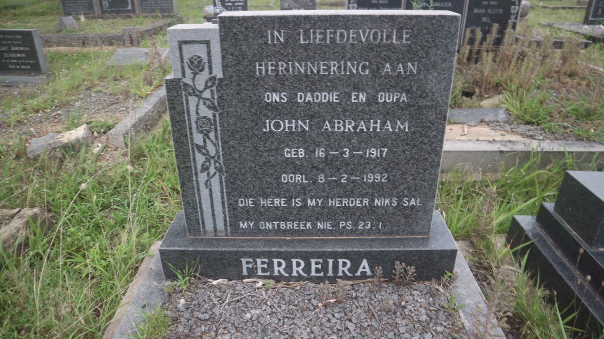 FERREIRA John Abraham 1917-1992