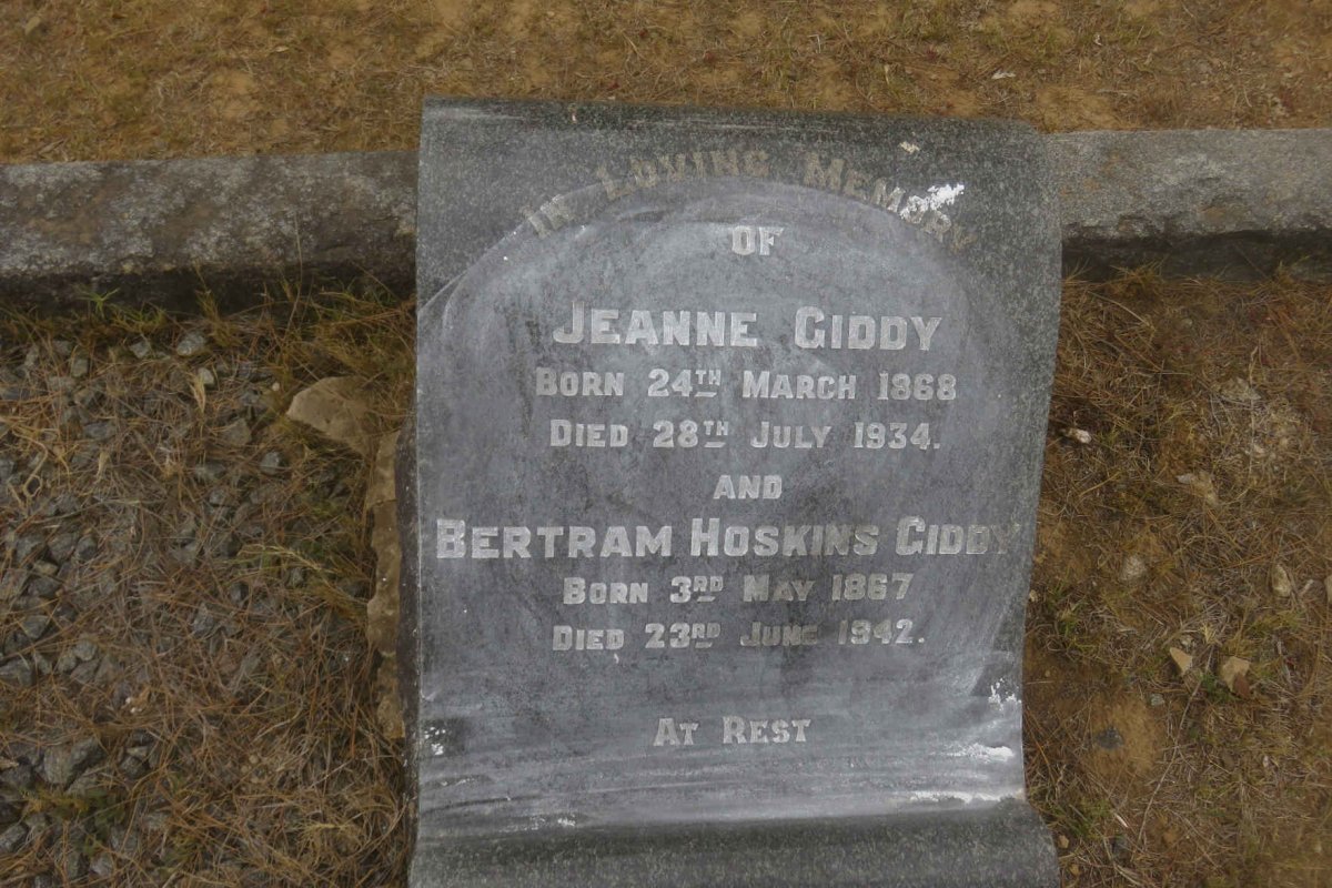 GIDDY Bertram Hoskins 1867-1942 &amp; Jeanne 1868-1934
