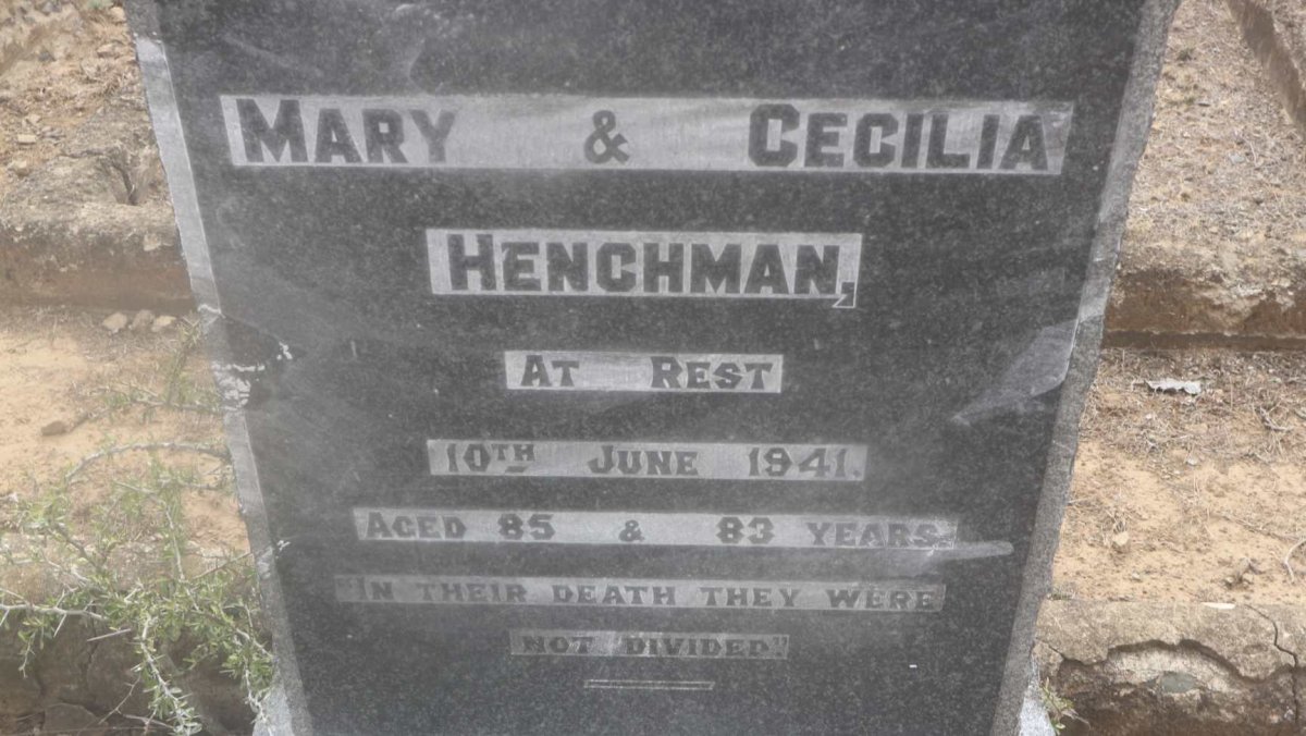 HENCHMAN Mary -1941 :: HENCHMAN Cecilia -1941