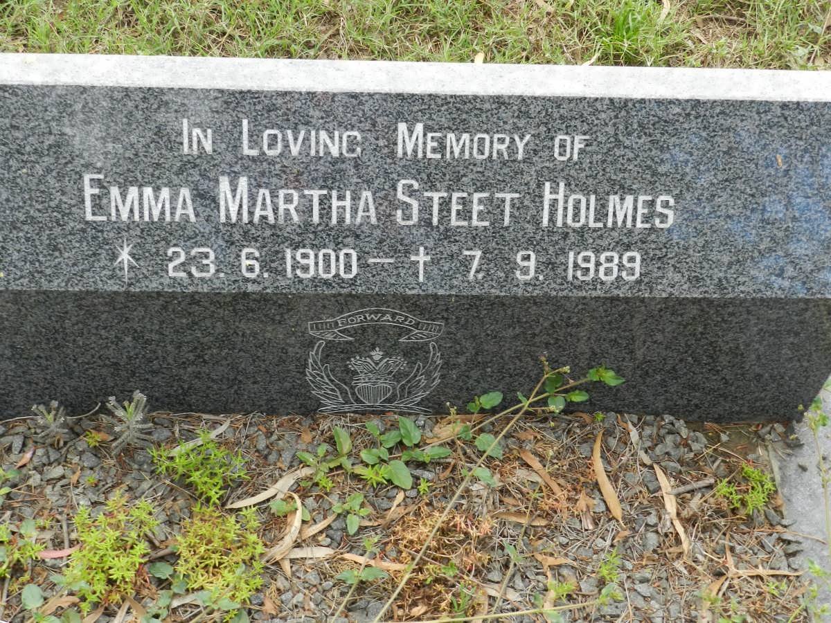 HOLMES Emma Martha Steet 1900-1989