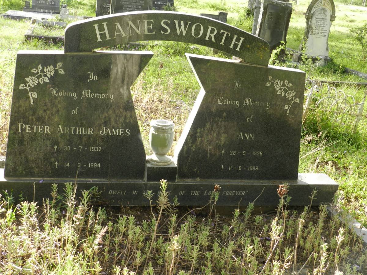 HANESWORTH Peter Arthur James 1932-1994 &amp; Ann 1928-1999