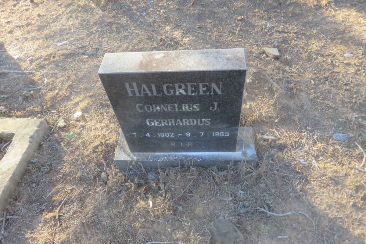 HALGREEN Cornelius J. Gerhardus 1902-1983
