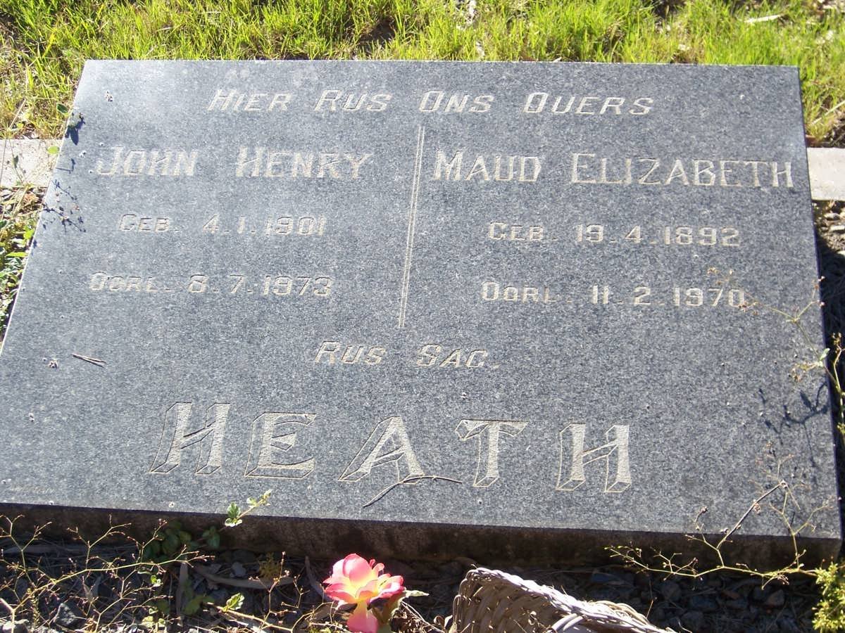 HEATH John Henry 1901-1973 &amp; Maud Elizabeth 1892-1970