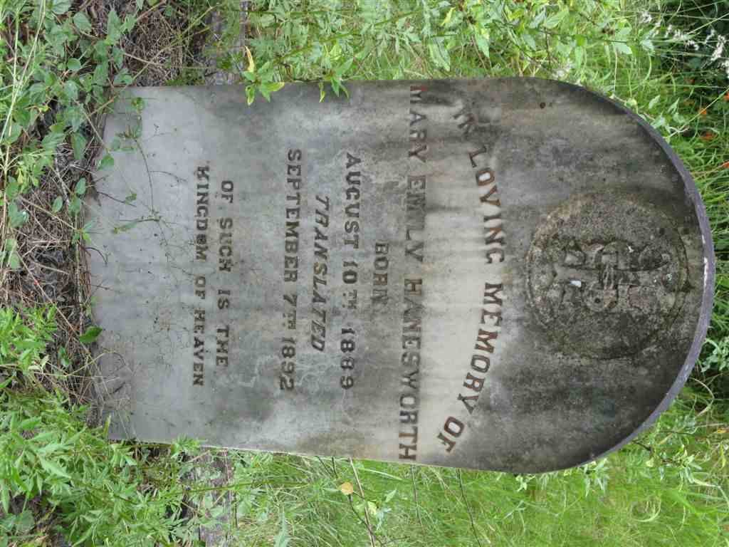 HANESWORTH Mary Emily 1889-1892