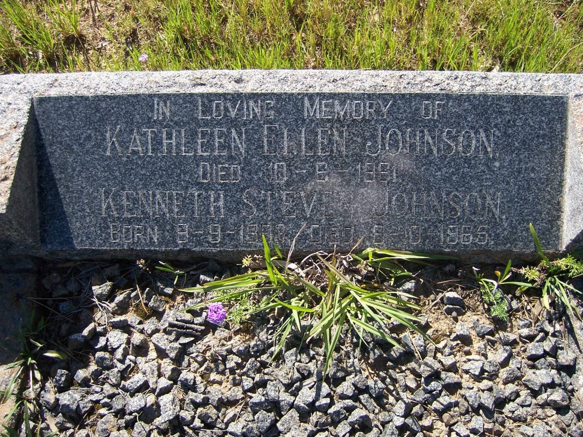 JOHNSON Kenneth Steven 1893-1965 &amp; Kathleen Ellen -1961