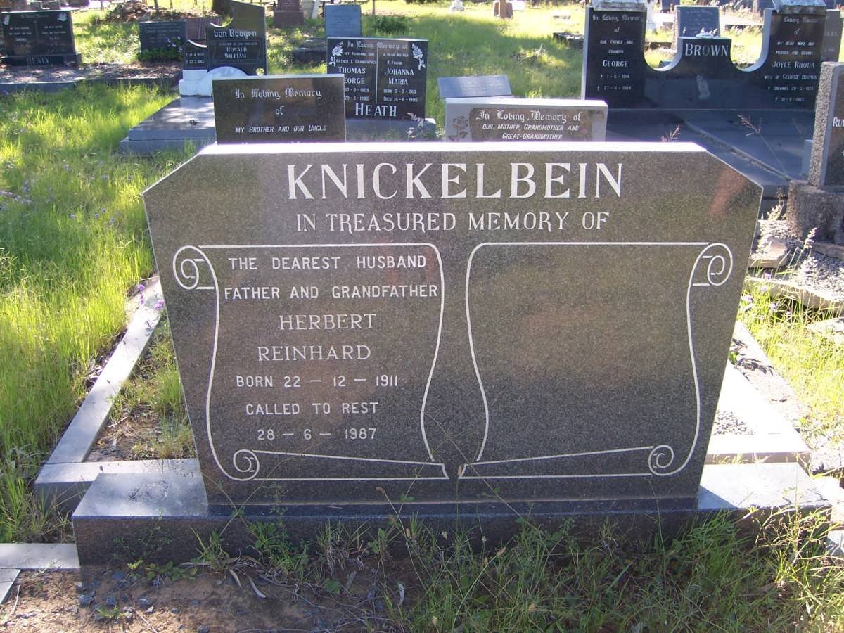 KNICKELBEIN Herbert Reinhard 1911-1987
