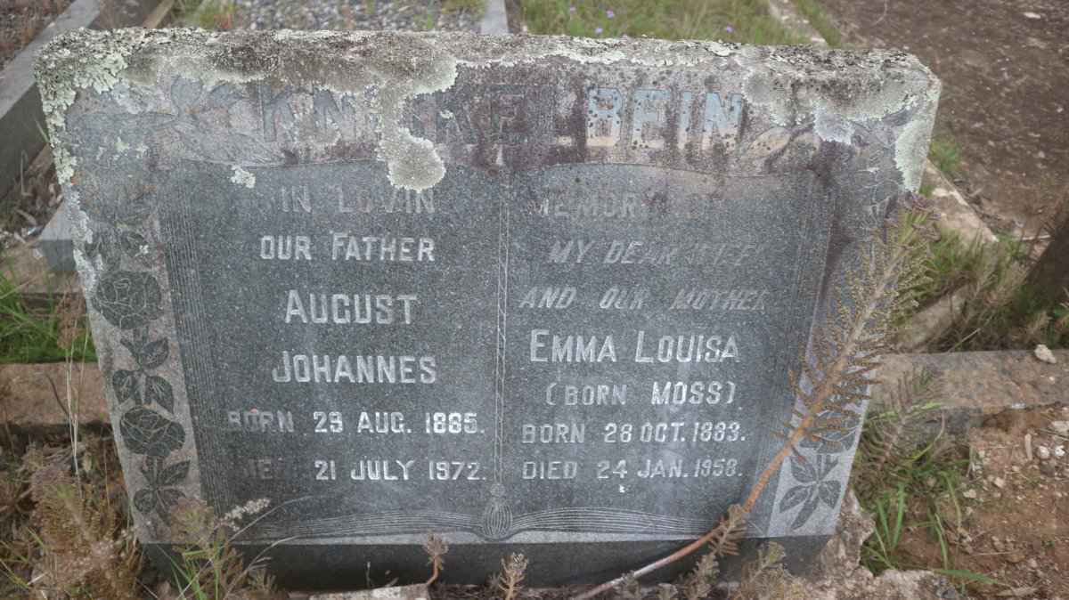 KNICKELBEIN August Johannes 1885-1972 &amp; Emma Louisa MOSS 1883-1958