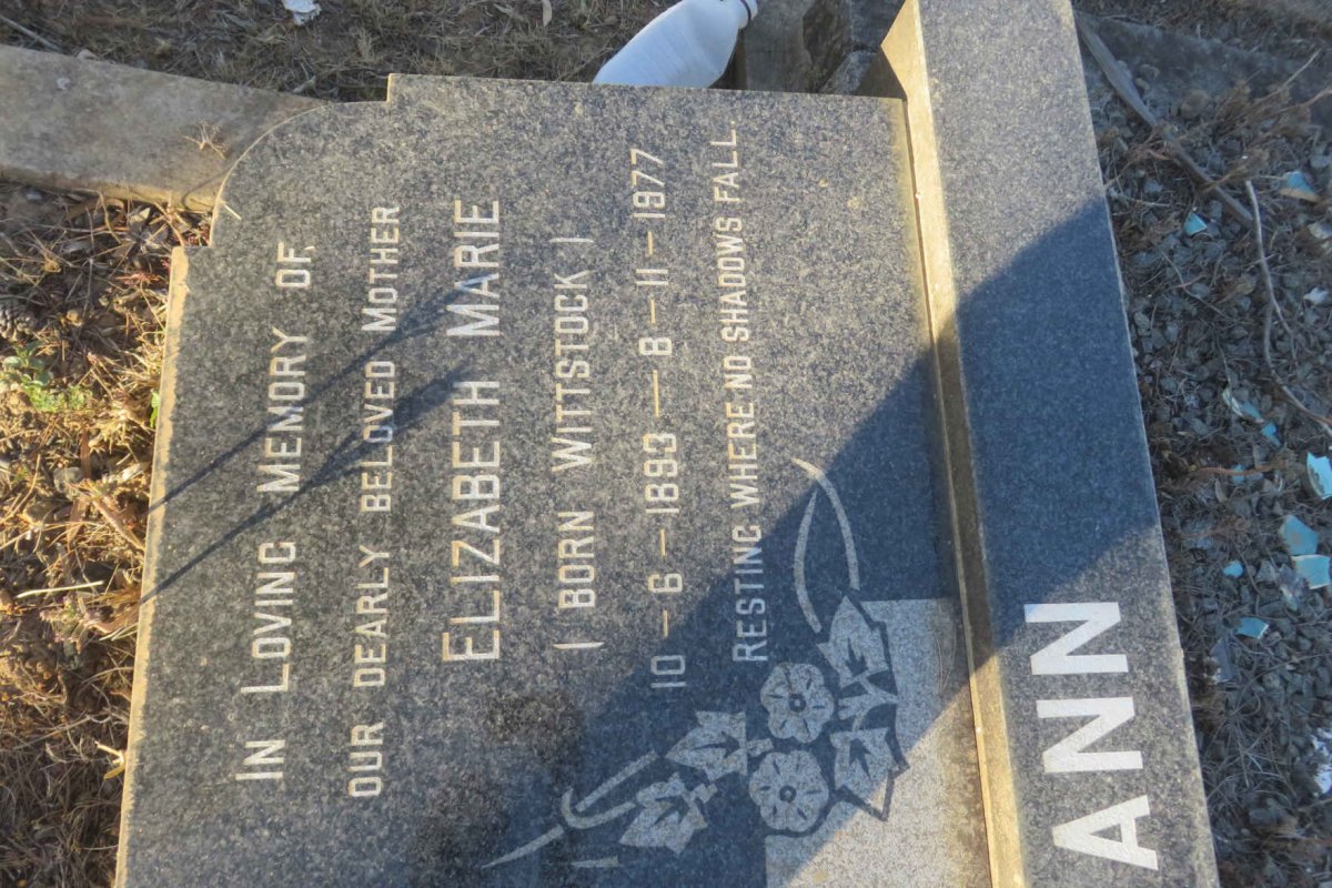 KRIEDEMANN William Cornelius 1889-1969 &amp; Elizabeth Marie WITTSTOCK 1893-1977
