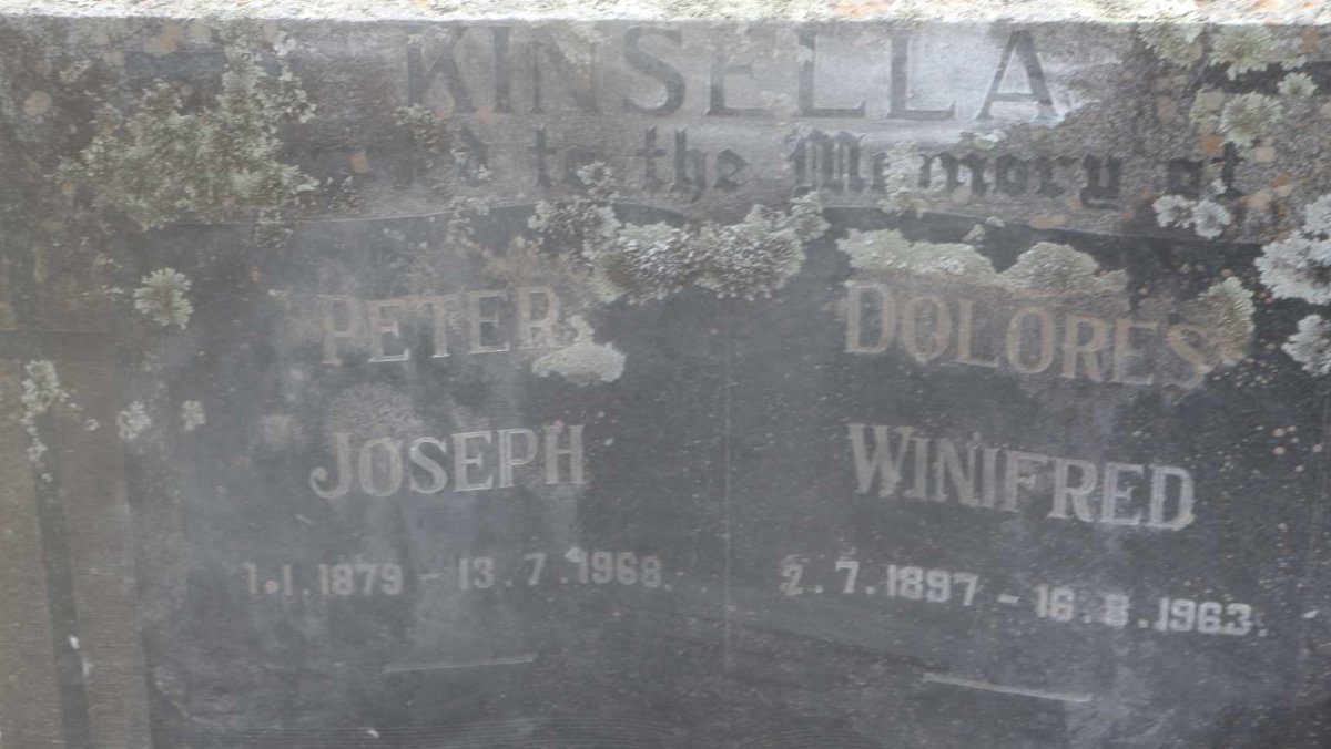 KINSELLA Peter Joseph 1879-1968 &amp; Dolores Winifred 1897-1963