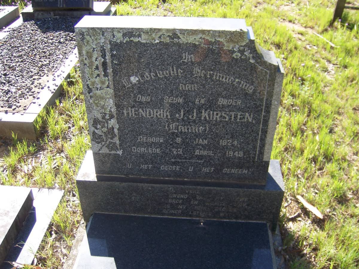 KIRSTEN Hendrik J.J. 1924-1949