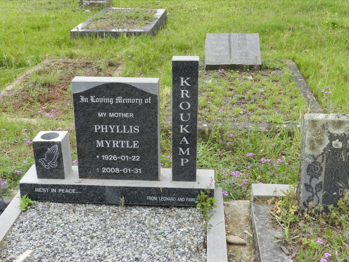 KROUKAMP Phyllis Myrtle 1926-2008