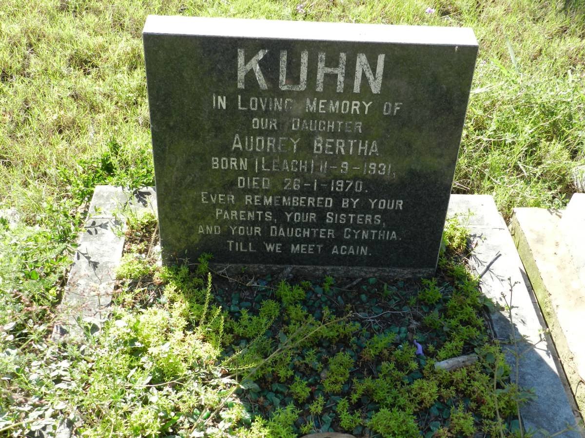 KUHN Audrey Bertha nee LEACH 1931-1970