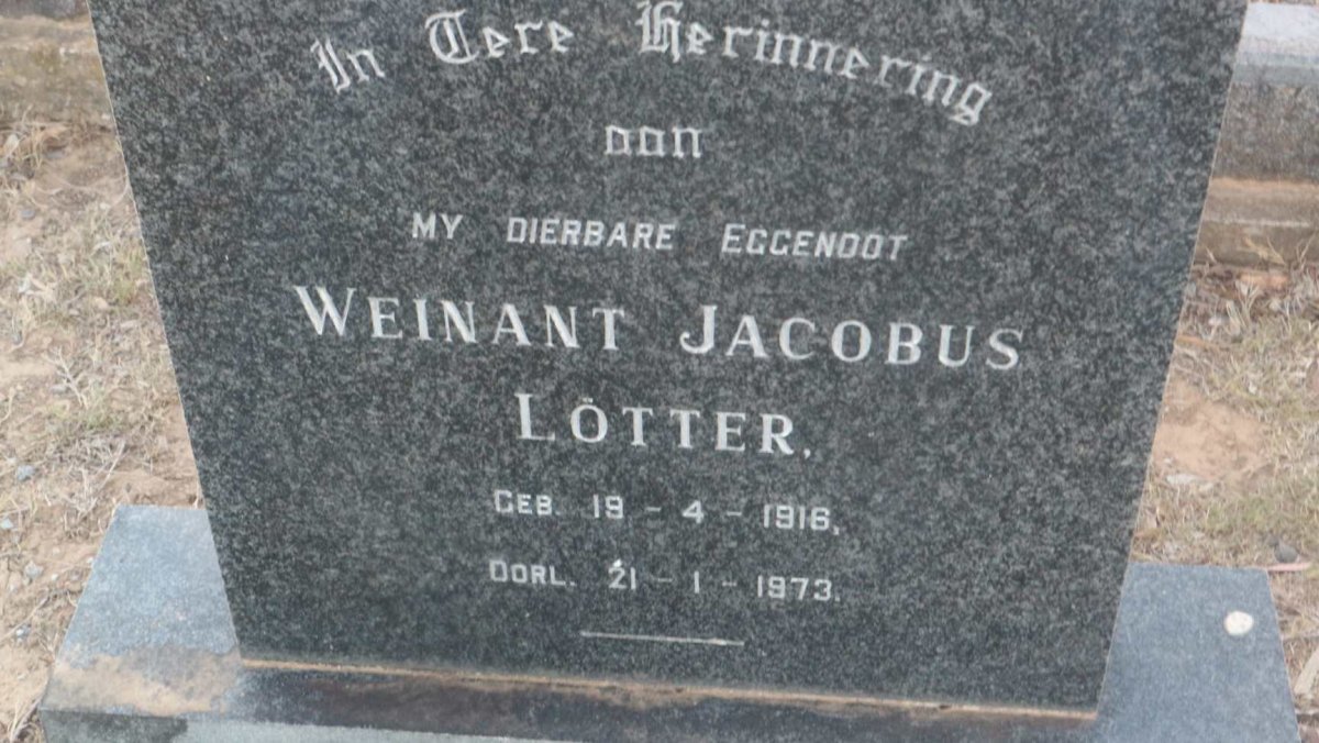LOTTER Weinant Jacobus 1916-1973