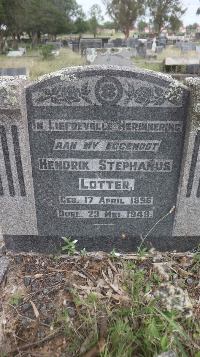 LOTTER Hendrik Stephanus 1896-1949