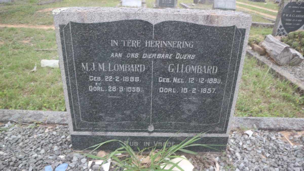 LOMBARD M.J.M. 1888-1956 &amp; G.I. NEL 1889-1957