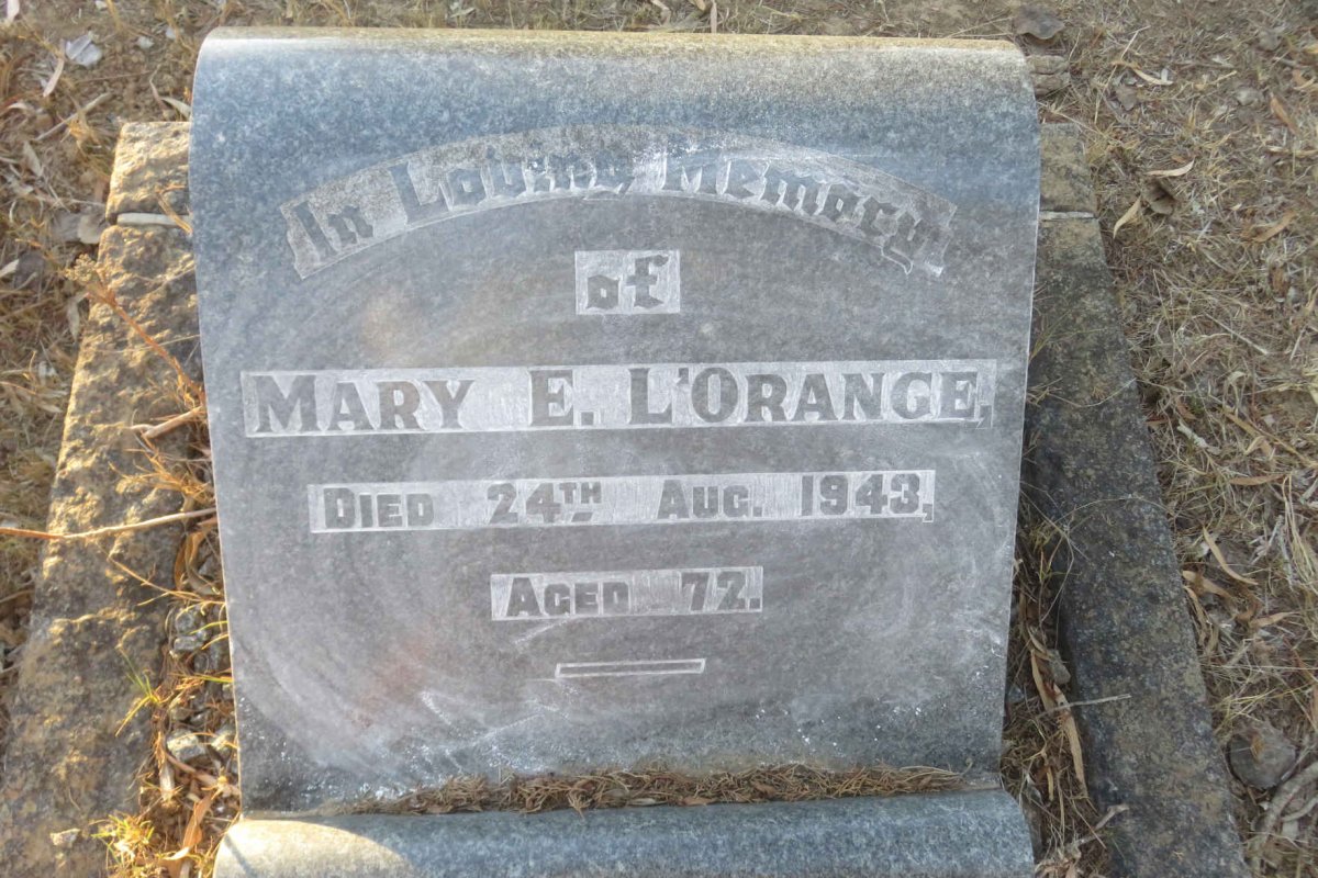 L'ORANGE Mary E. -1943