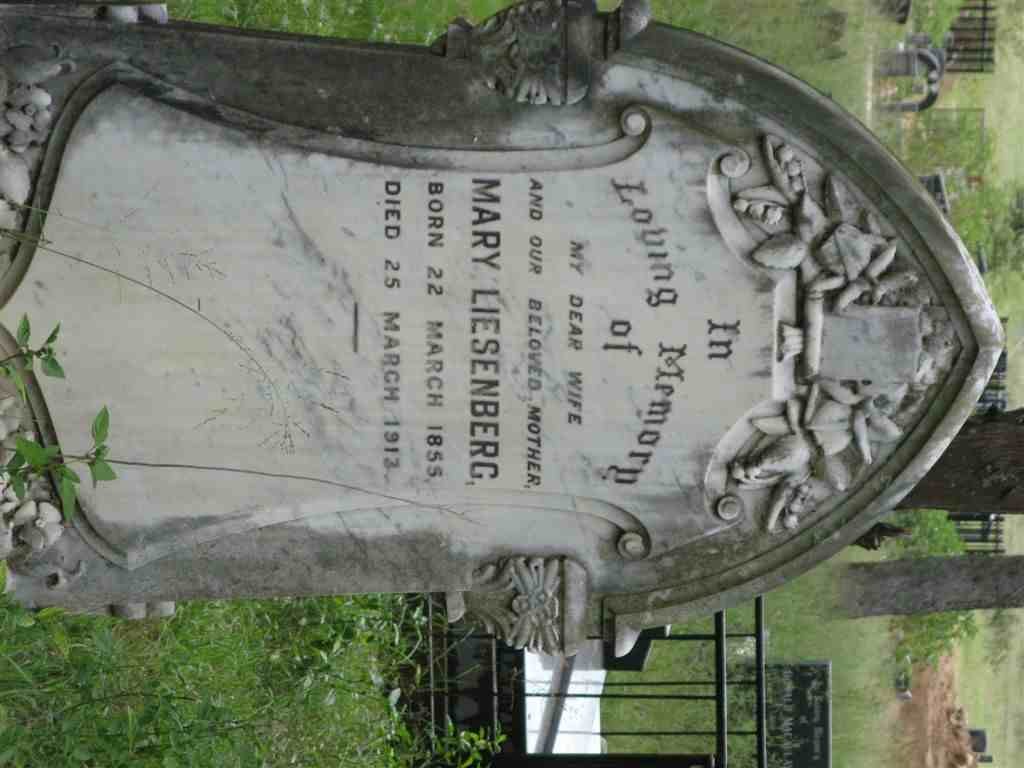 LIESENBERG Mary 1855-1913