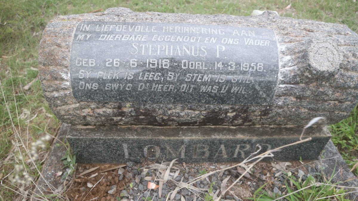 LOMBARD Stephanus P. 1918-1958