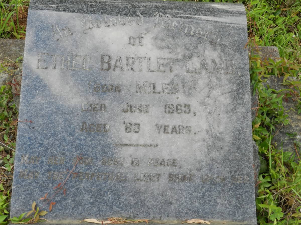 LAMB Ethel Barlet nee MILES -1963