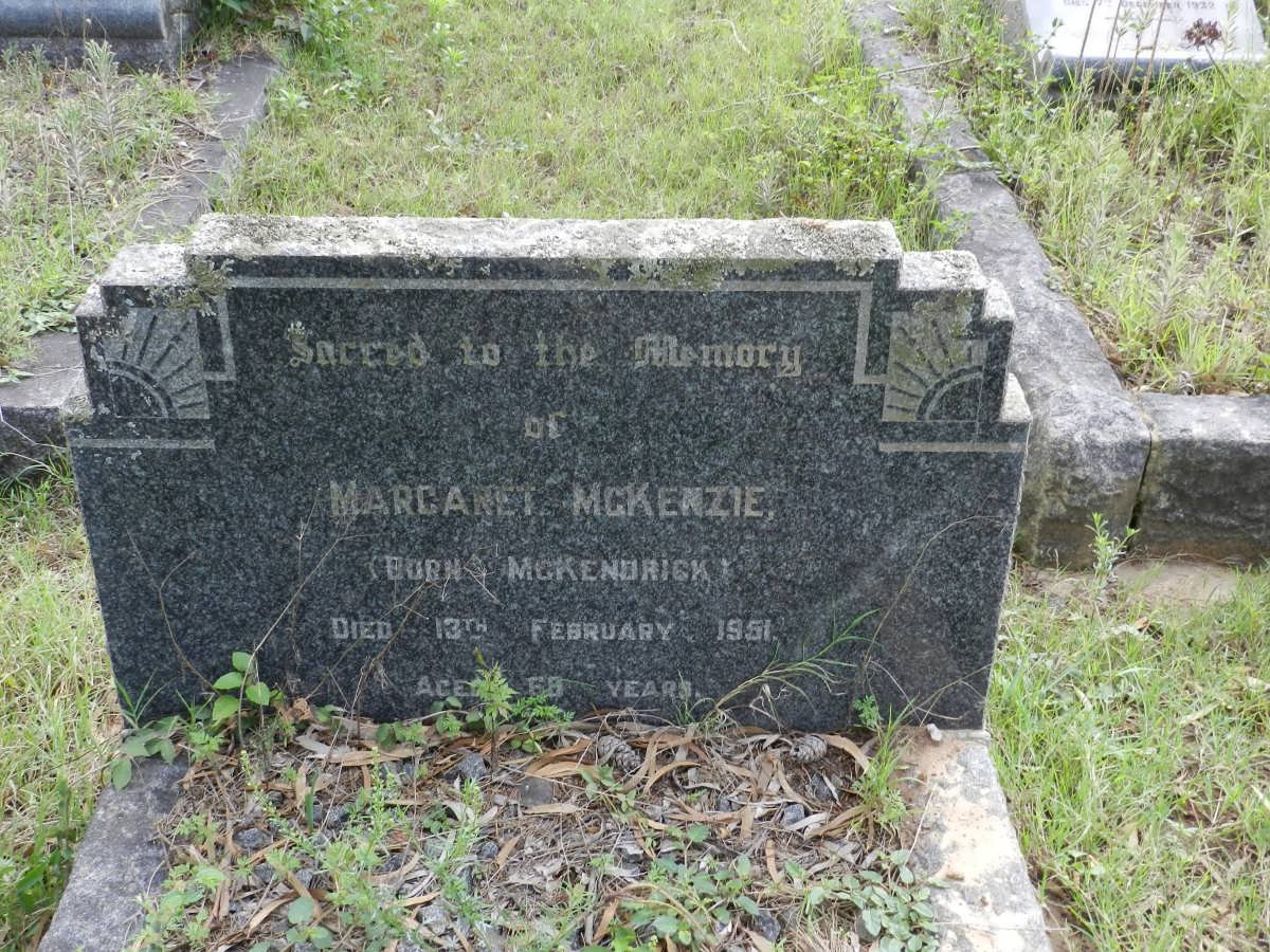 McKENZIE Margaret nee McKENDRICK -1951