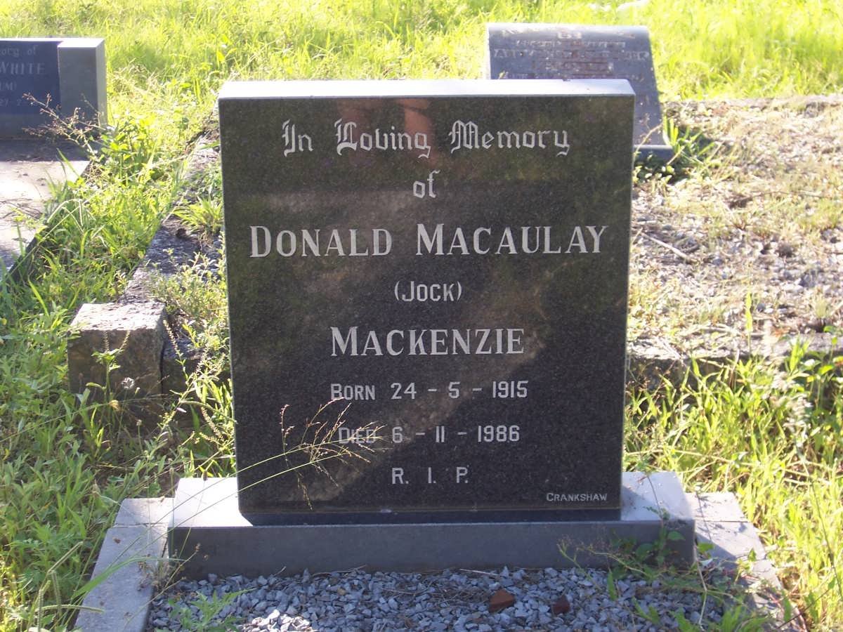MacKENZIE Donald Macauley 1915-1986