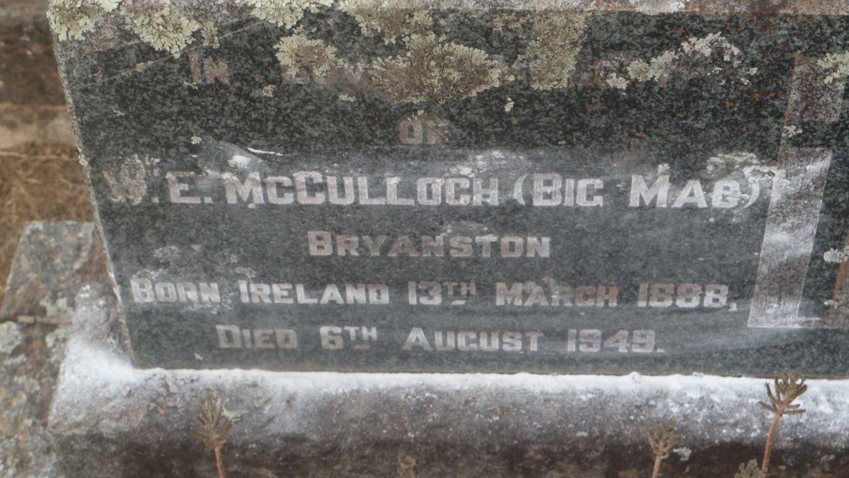 McCULLOCH W.E. 1888-1949