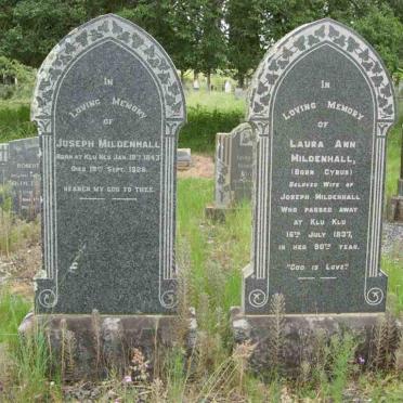 MILDENHALL Joseph 1843-1928 &amp; Laura Ann CYRUS -1937