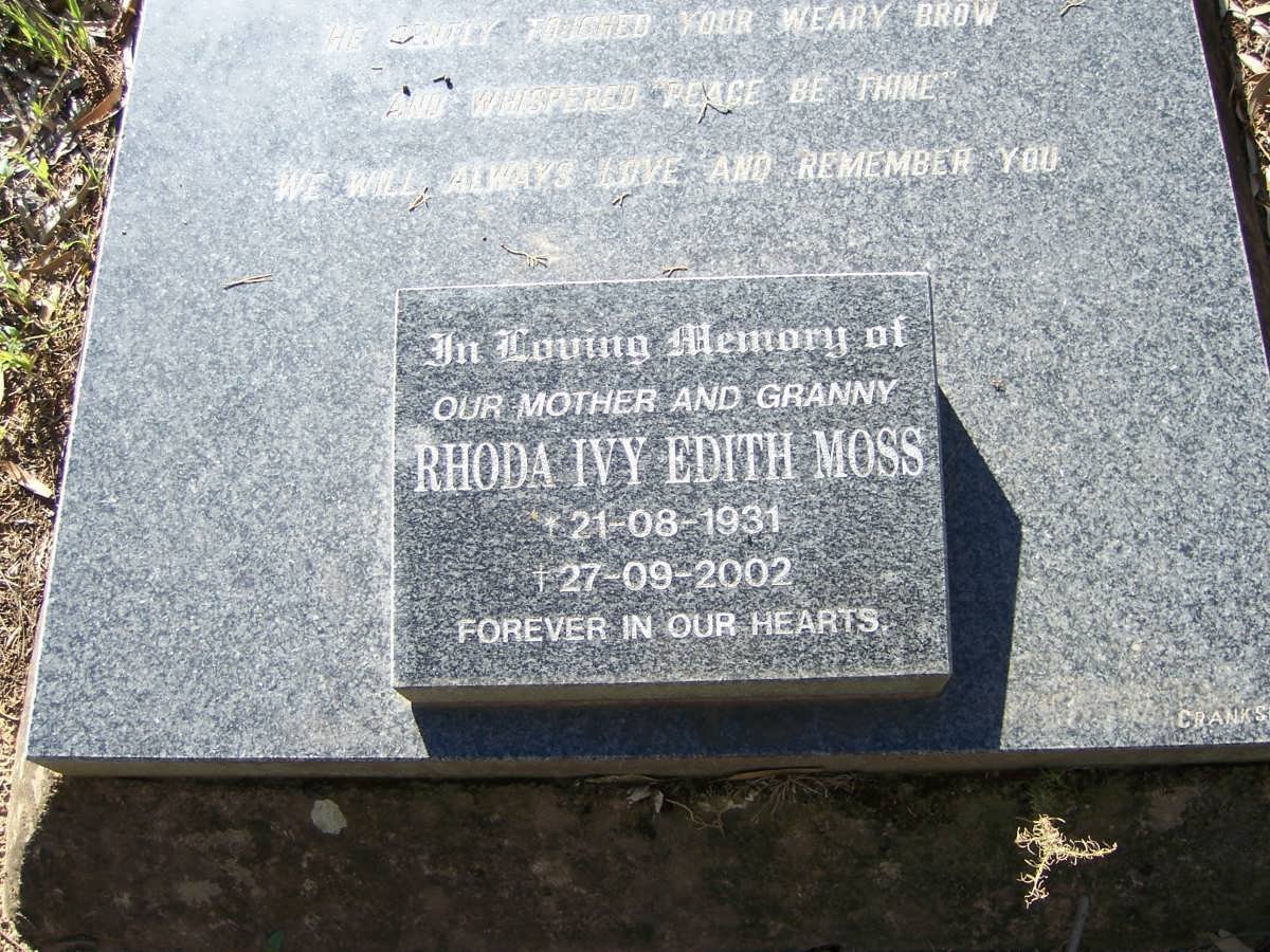 MOSS Rhoda Ivy Edith 1931-2002