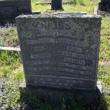 MOSS Frederick 1870-1958 &amp; Martha Johanna Elizabeth 1871-1949