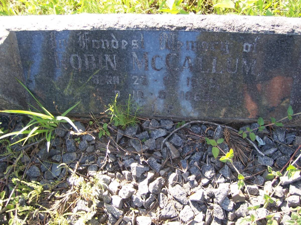 McCALLUM Robin 1932-1969