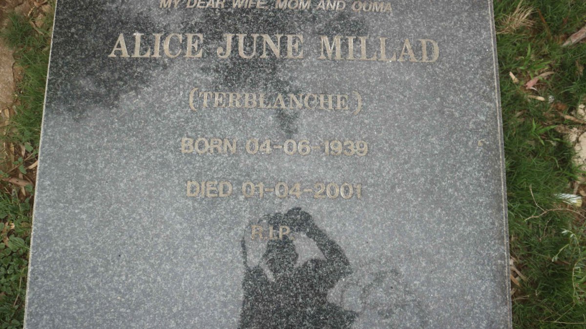 MILLAD Anthony Abraham 1936-2011 &amp; Alice June TERBLANCHE 1939-2001