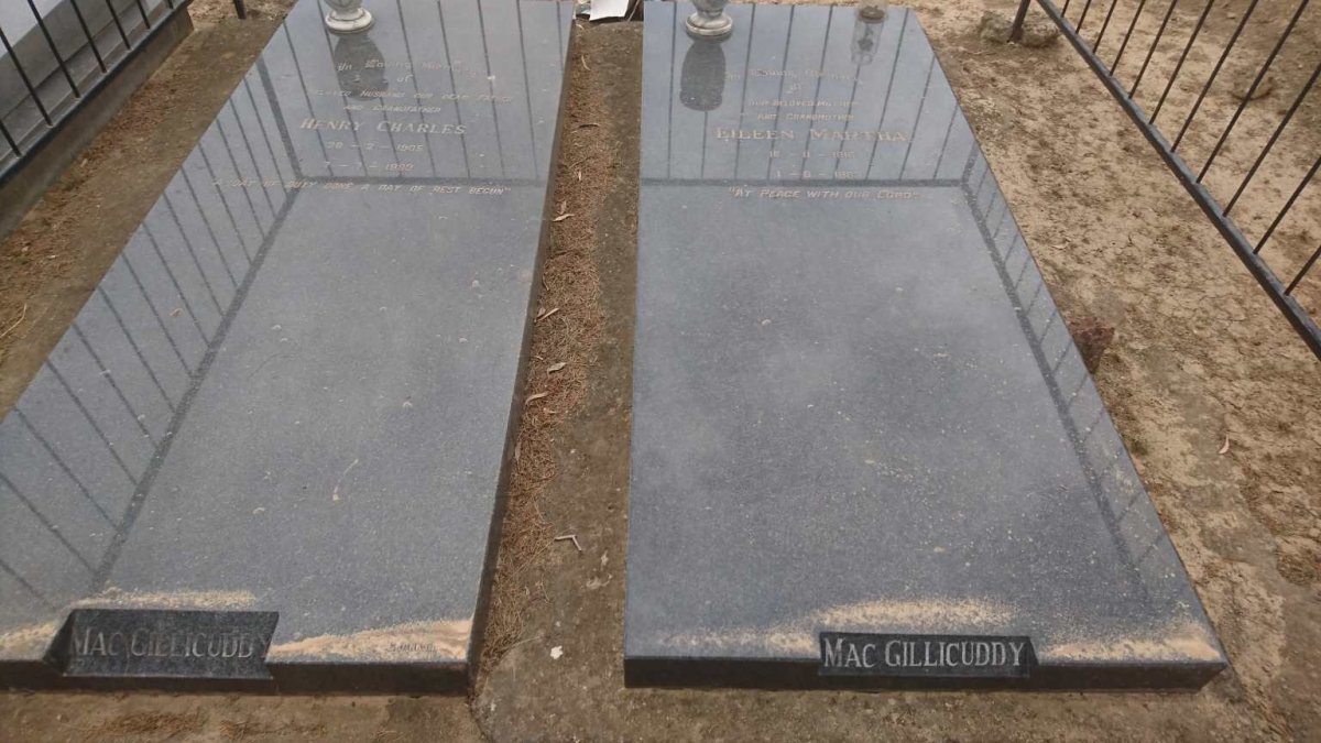 MacGILLICUDDY Henry Charles 1905-1983 &amp; Eileen Martha 1916-1993