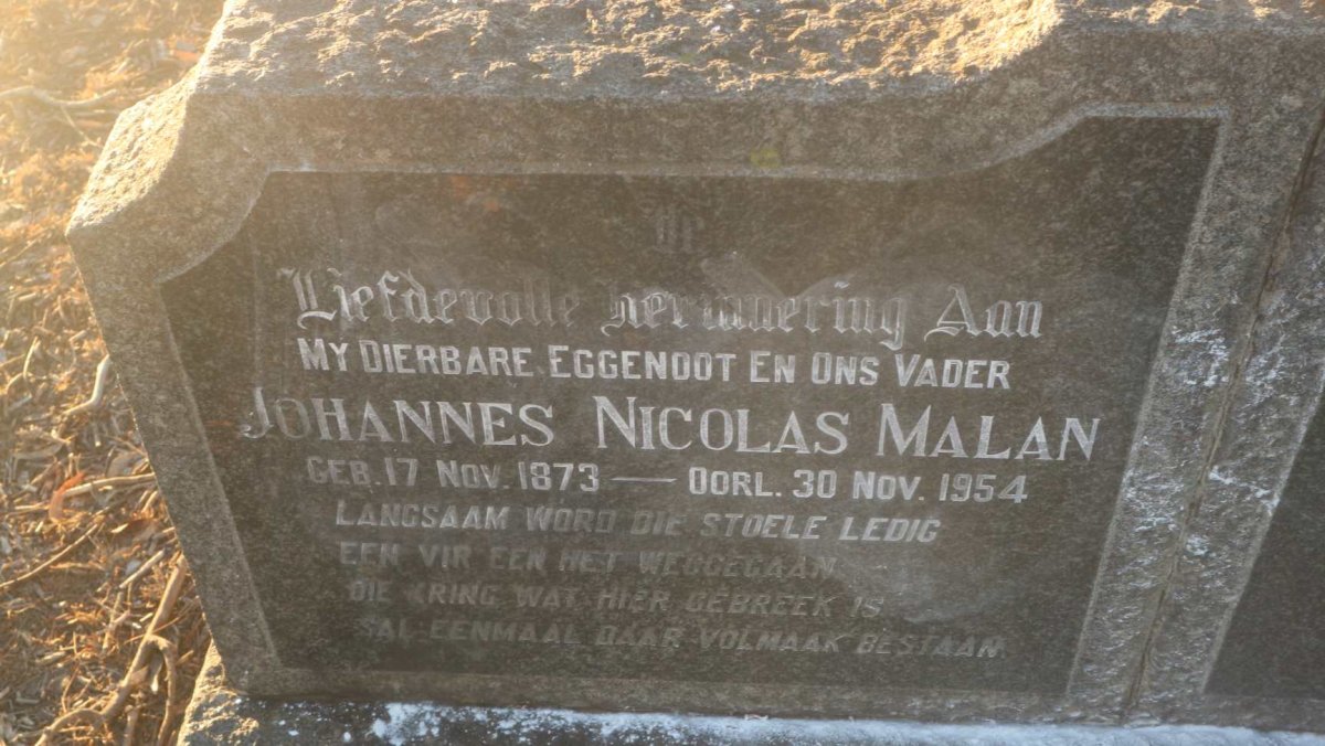 MALAN Johannes Nicolas 1873-1954 &amp; Aletta Elizabeth VAN HEERDEN 1881-1963