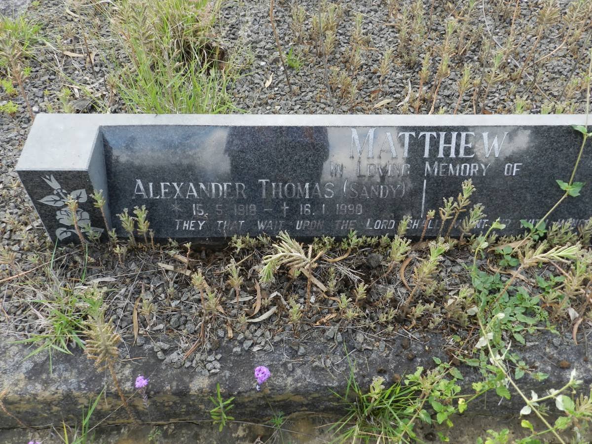 MATTHEW Alexander Thomas 1918-1990